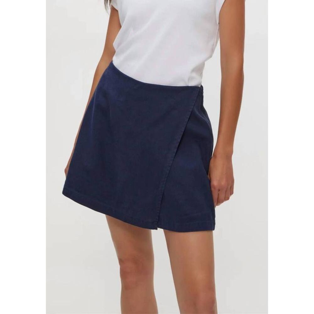 Michael Stars Klue Mini Skort in Nocturnal Navy Blue S NWT Preppy Minimalist